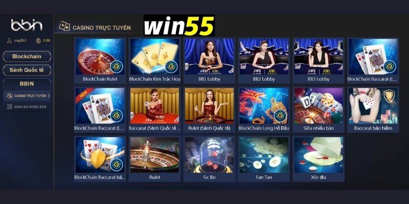 Bbin Live Casino từ nhà Win55: Cổng giải trí cờ bạc đỉnh cao 3 Nền tảng game online được đông đảo người chơi yêu thích